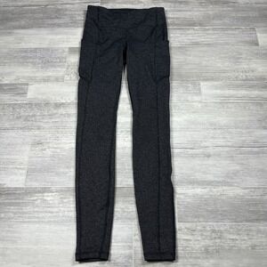 LULULEMON Speed Up Tight Variegated‎ Knit Heathered Black Women's 4 Leggings